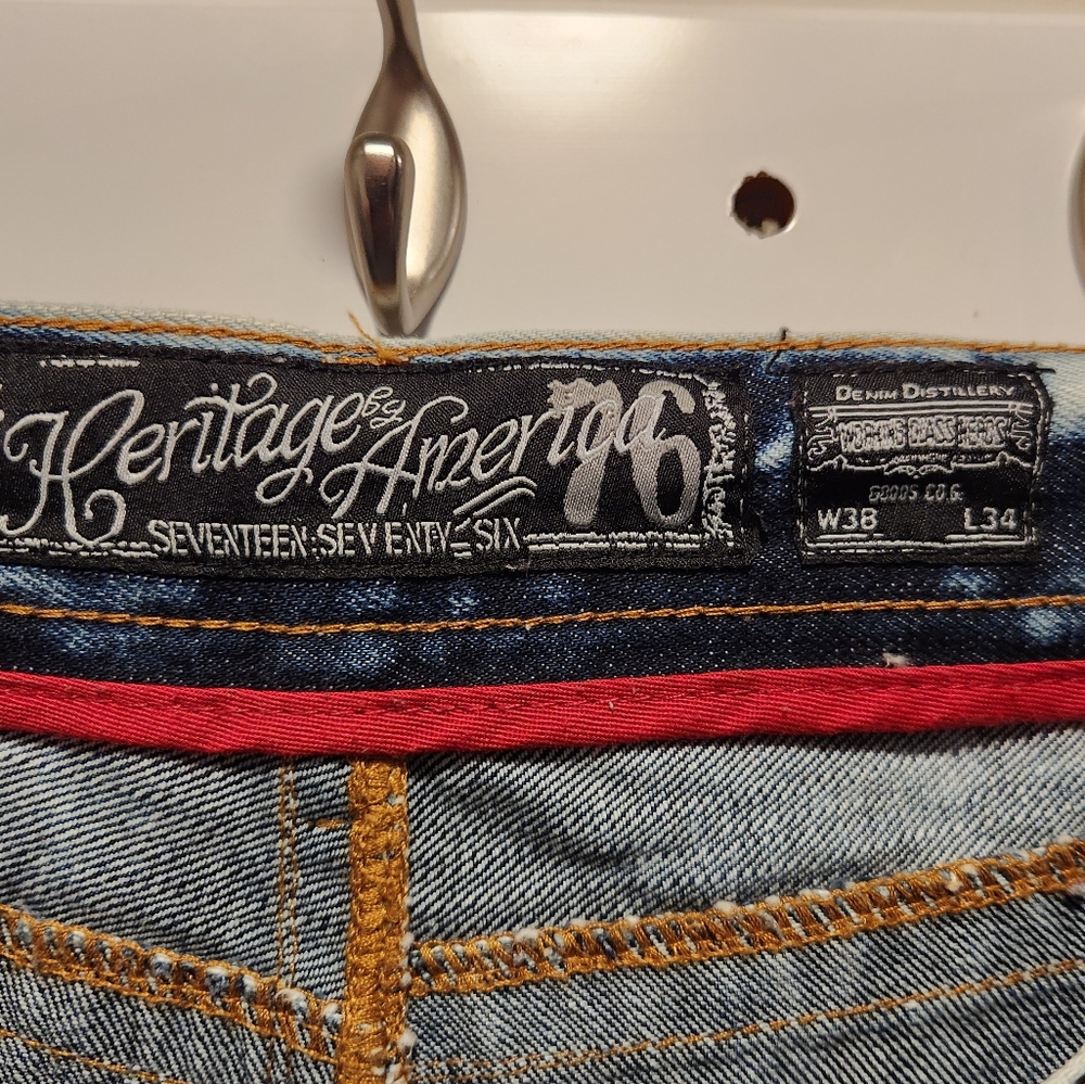 Distressed Blue Jeans for Men - Picture 2 of 3